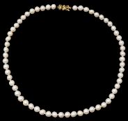 A strand of cultured pearls