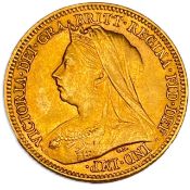 Victorian half sovereign, 1900