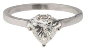 A diamond single stone ring