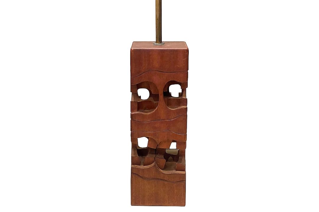 Brian Willsher (British, 1930-2010) A sculptural teak table lamp - Image 2 of 2