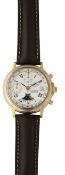 Michel Herbelin gold plated Reporter automatic Chronograph wristwatch