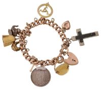 A 9ct gold charm bracelet