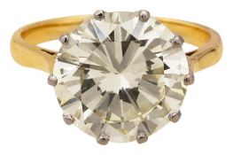 A 6.63cts diamond single stone ring