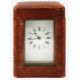 A late 19th century French gilt brass carriage clock - Image 1 of 2