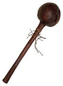 A Tribal Fijian ironwood throwing club, i Ula Drisia