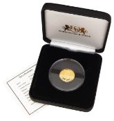 Tristan Da Cunha. Elizabeth II In Memoriam Gold Proof Half Laurel, 2022
