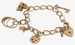 9ct gold charm bracelet