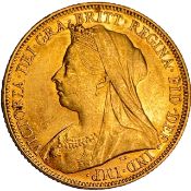 A Victorian full sovereign, 1898