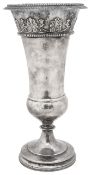 A George V silver vase