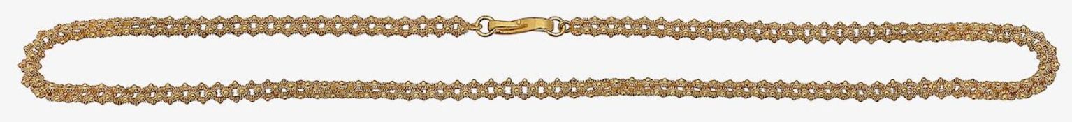 A gold cannetille necklace