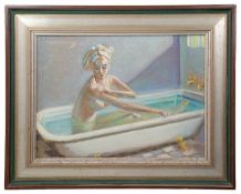Vladimir Tretchikoff 'Barbara in the Bath' oil on board, sketch and books