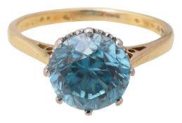 A zircon single stone ring