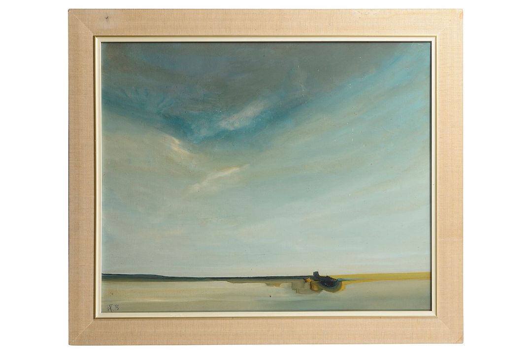 Derek Hare. 'Estuarine landscape', oil on canvas,