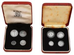 Two George VI four coin cased Maundy sets 1944 and 1948