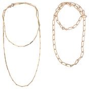 Two 9ct gold chains