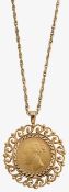 A Sovereign pendant