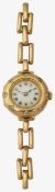 A lady's 18ct gold and diamond set wristwatch