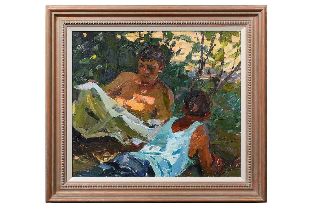 Valentin Danilovich Bernadsky, (Russian, 1917-2011) 'Children', oil