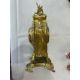 A late 19th century French Louis XV Rococo style gilt bronze clock garniture - Image 4 of 5