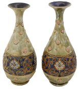 A pair of Royal Doulton Art Nouveau stoneware vases c.1900