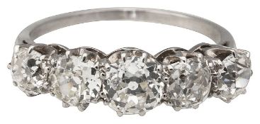 A five stone diamond ring