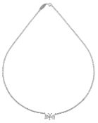 An 18ct white gold and diamond butterfly pendant