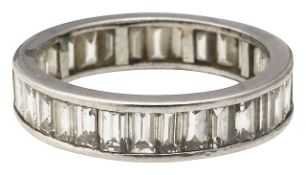 A diamond set eternity ring
