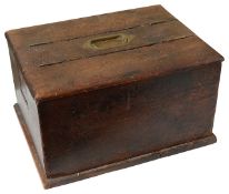 A mid 19th century mahogany travelling upholsterers toolbox