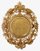 A Victorian half sovereign pendant
