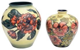 Two modern Moorcroft Design Studio vases