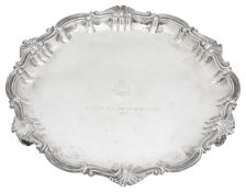 A late Victorian silver salver