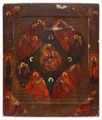 A 19th century Russian icon. The Mother of God of the Burning Bush
