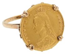 A Victorian half sovereign ring