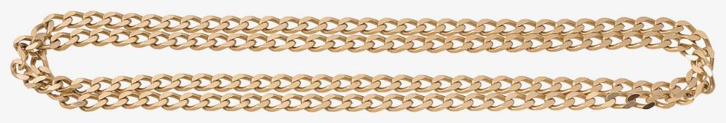 A flat link curb-chain necklace