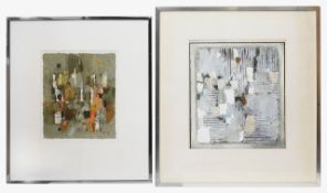 David Hazelwood (British, 1932-1994) Two Collages