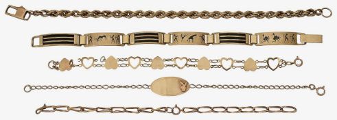 A group of bracelets