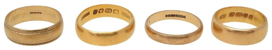 A collection of gold bands
