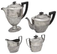 An Elizabeth II matched silver four piece tea and coffee service