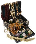 An interesting collection of costume jewellery