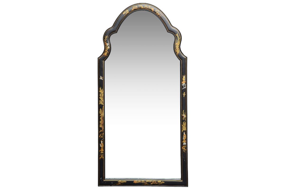 A large Queen Anne style chinoiserie wall mirror - Image 1 of 8