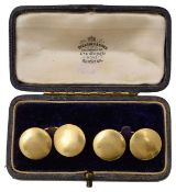 A pair of French 18ct gold cufflinks