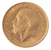 A George V full sovereign, 1918