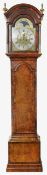 A George II walnut longcase clock with moonphase, by John Crolee, London c.1755