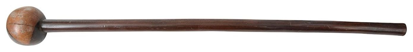A Southern African / Zulu tribal hardwood knobkerrie