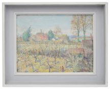 Rudolf Helmut Sauter. 'Rural landscape with orchard and buildings'