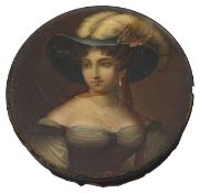 A 19th century Stobwasser papier mache snuff box c.1830