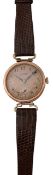 A 9ct gold manual wind Rolex 1920s wristwatch