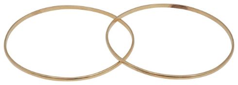 A pair of gold bangles