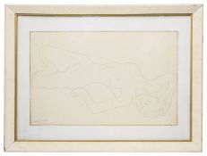 Barbara Niven (British, 1908-1971) 'Reclining female nude'