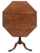 A George III mahogany octagonal tripod table